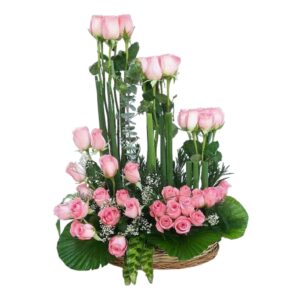 RAMO DE FLORES EN CANASTA CON 36 ROSAS