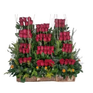 RAMO DE FLORES POR 75 ROSAS ESCALONADO III