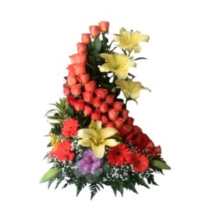 RAMO DE FLORES DISEÑO POR 50 ROSAS SALMON